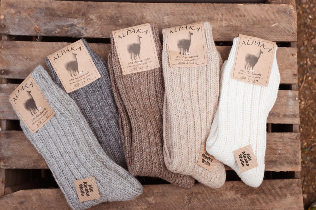 Socken aus Alpakawolle dick