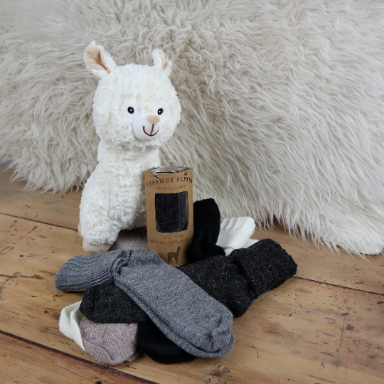 Socken aus Alpakawolle dünn