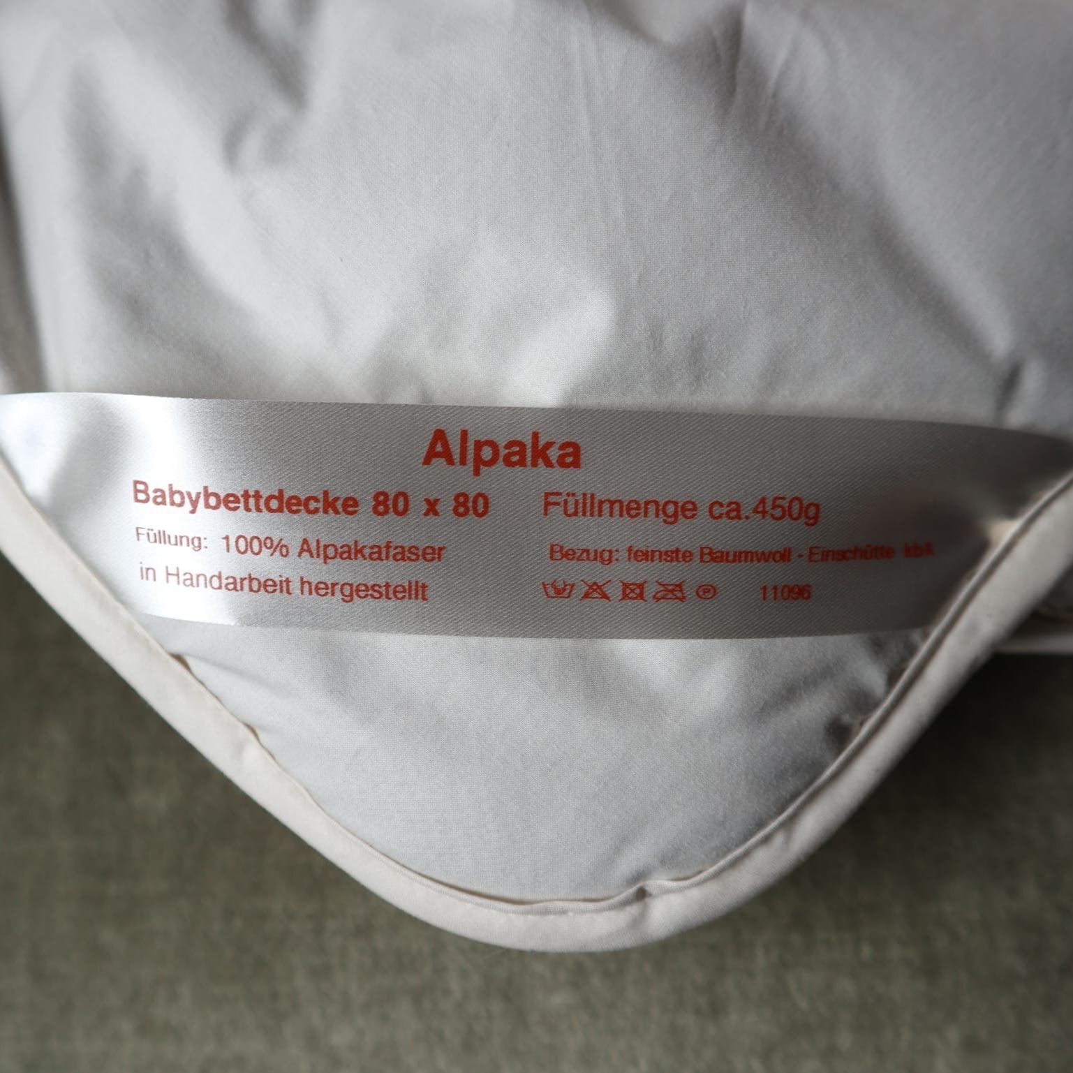 Babybettdecke aus Alpakawolle